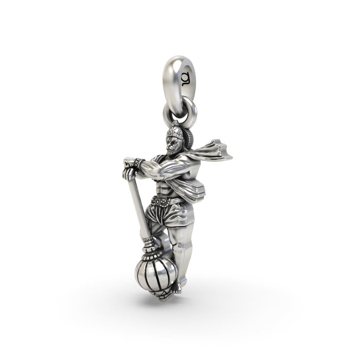 92.5 Sterling Silver Warrior Hanuman Pendant – Symbol of Strength & Protection