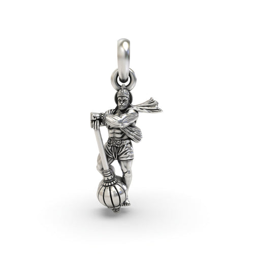 92.5 Sterling Silver Warrior Hanuman Pendant – Symbol of Strength & Protection