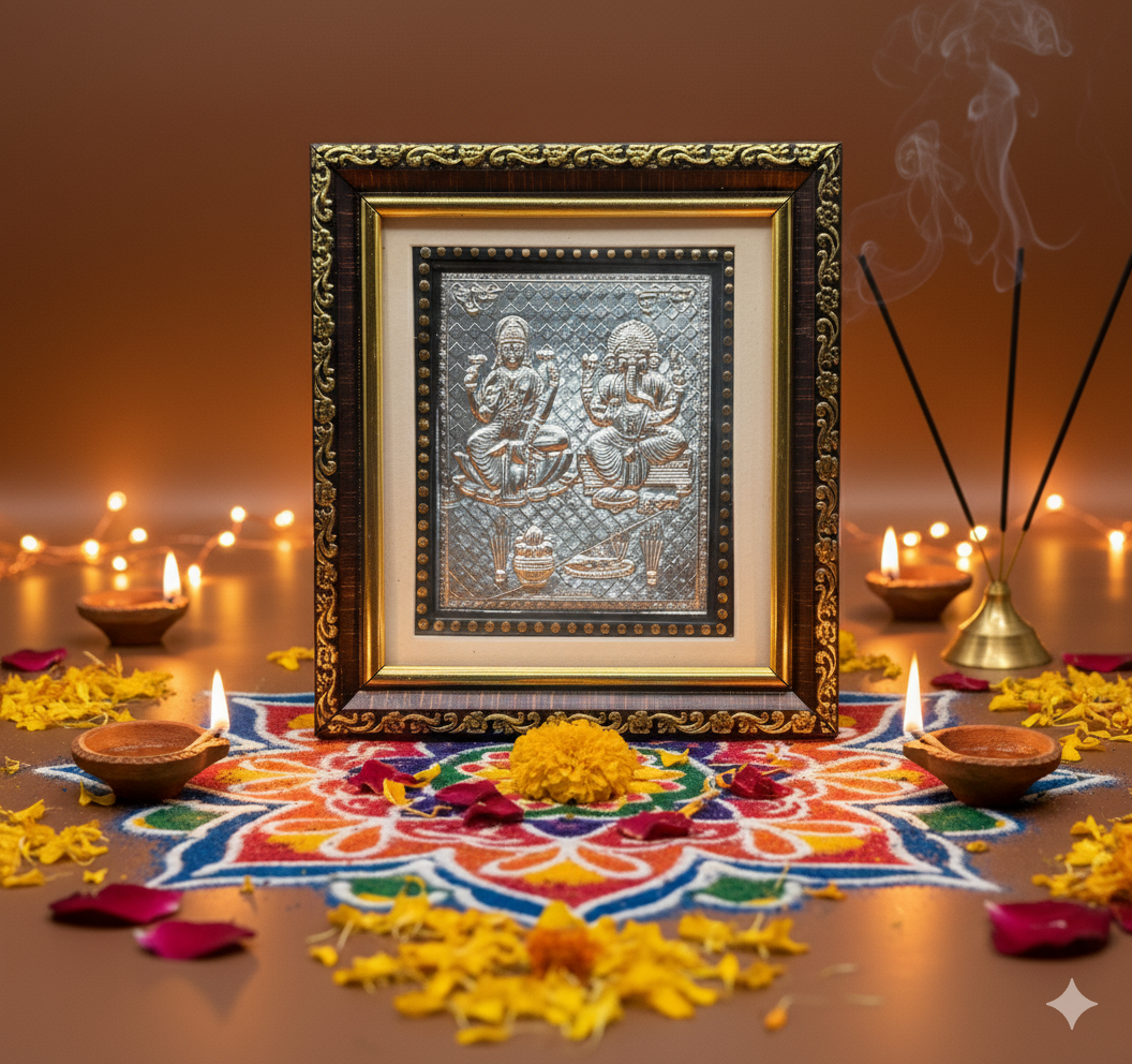 Shubh Labh Silver Collection – Lakshmi Ganesh Frames