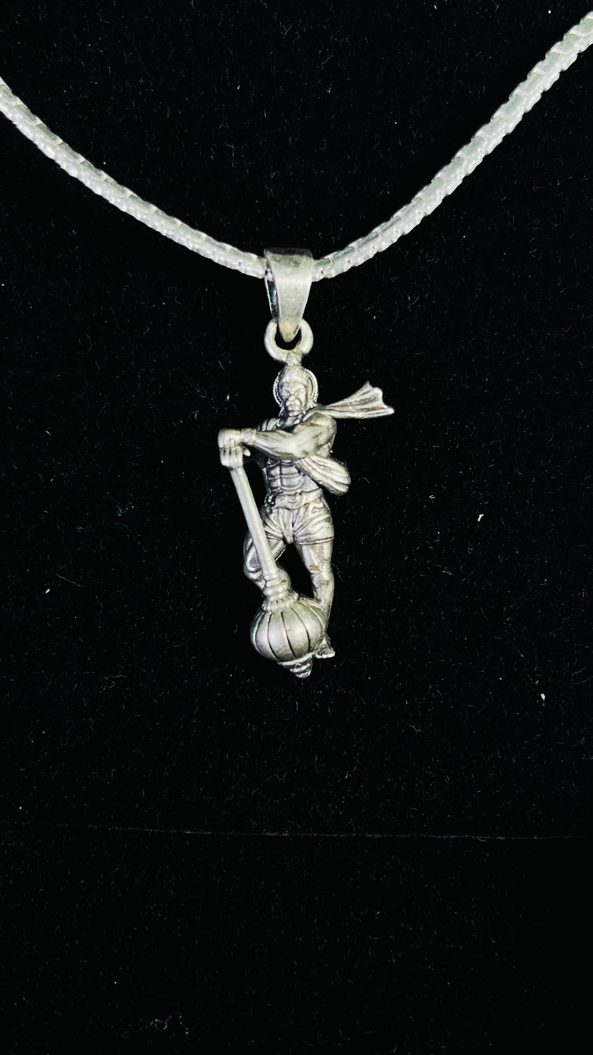 92.5 Sterling Silver Warrior Hanuman Pendant – Symbol of Strength & Protection