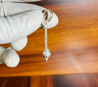 🛡️ Hanuman Gada Pendant – Pure Silver | Divine Mace of Strength & Devotion