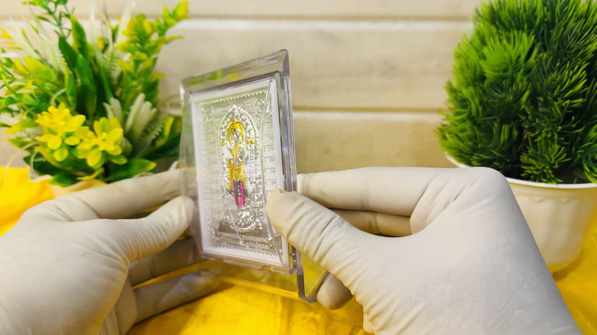 999 Silver Shree Ram Darbar Divine Frame – Encased in Crystal