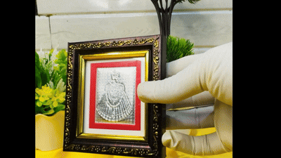 999 Silver Khatu Shyam Ji Divine Blessings Frame