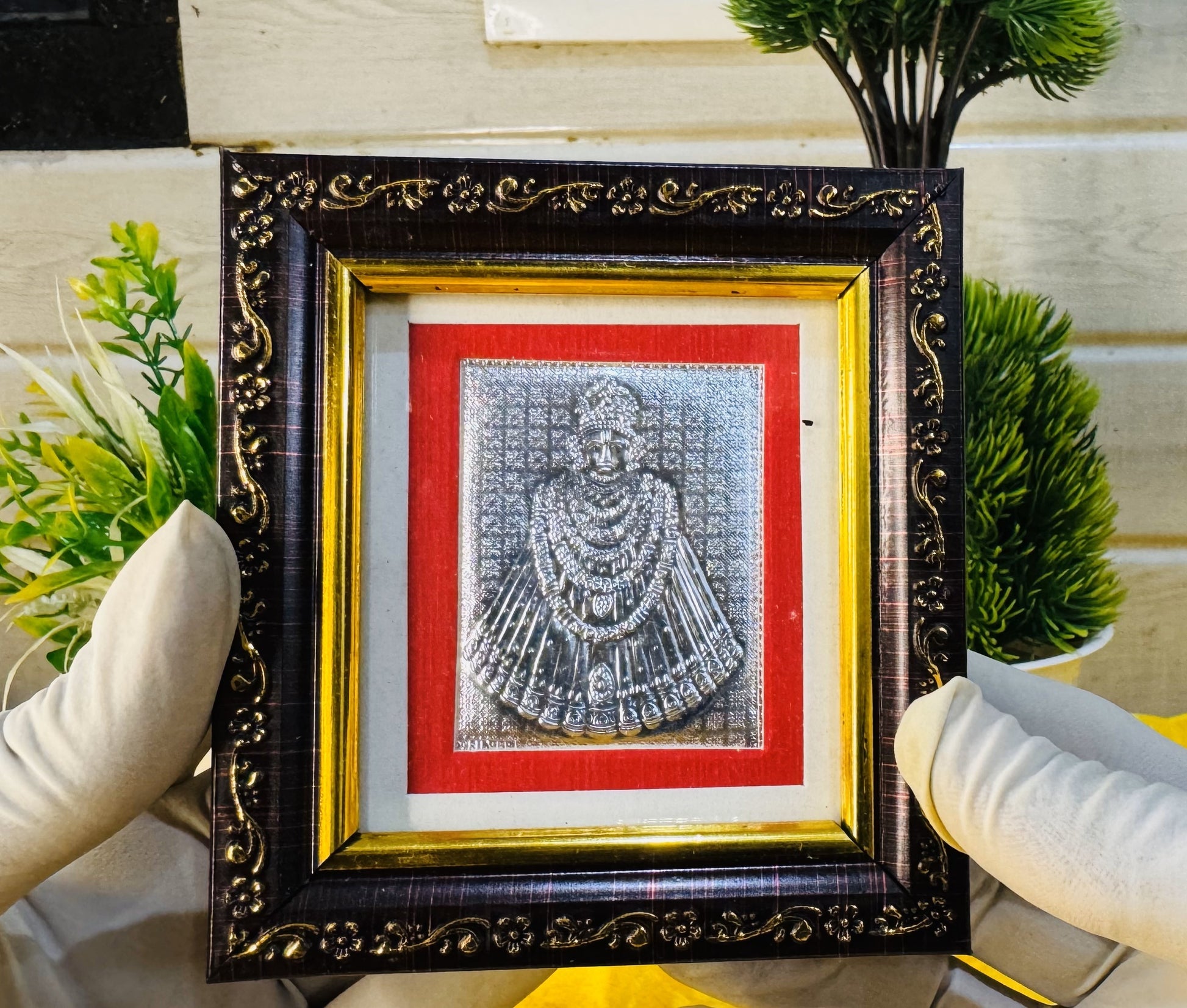 999 Silver Khatu Shyam Ji Divine Blessings Frame