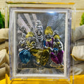 999 Silver Shiv Parivar Radiant Frame – Encased in Crystal